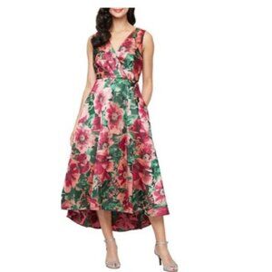 Ignite Evenings Womens Sleeveless Floral Jacquard  Midi Dress size 16 new $149